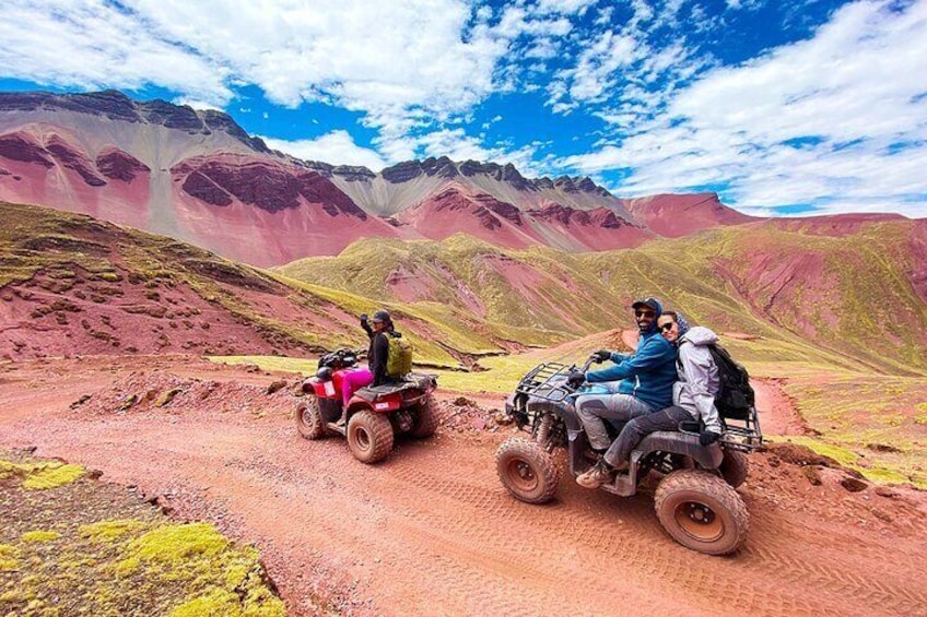 Quad bike in Red Valley and Mountain of Colors