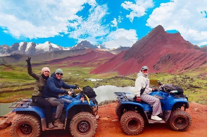 Quad bike in Red Valley and Mountain of Colors