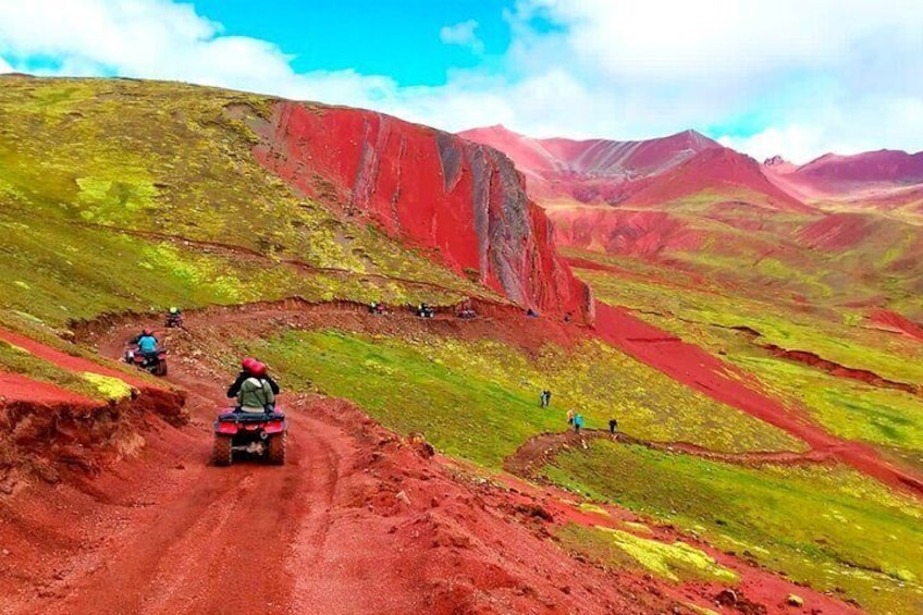 Quad bike in Red Valley and Mountain of Colors