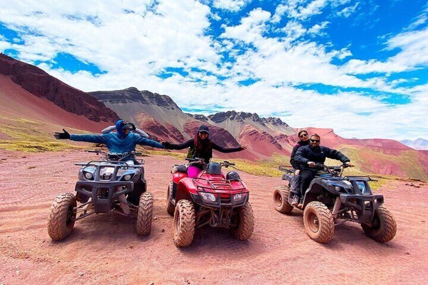Quad bike in Red Valley and Mountain of Colors