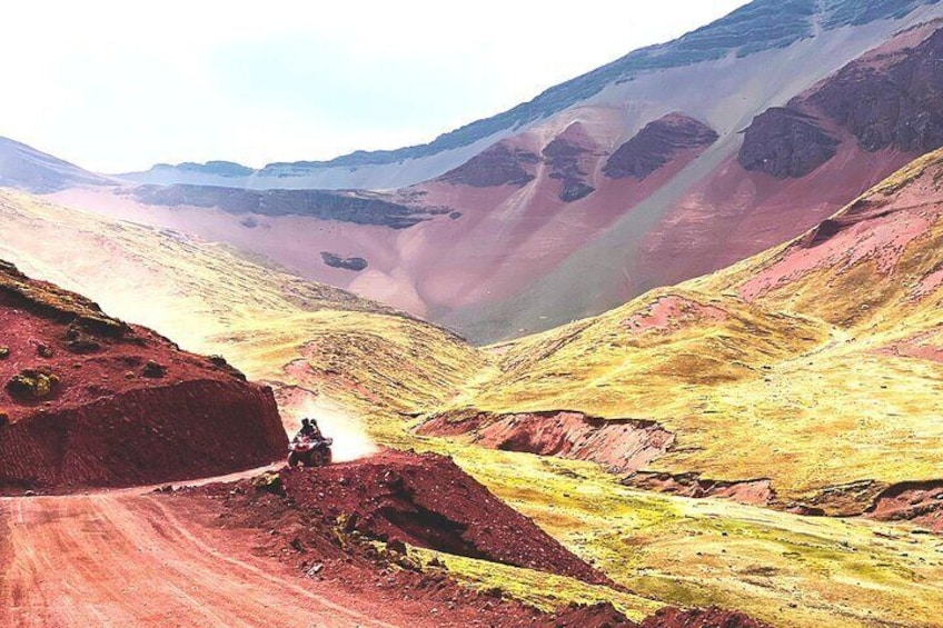 Quad bike in Red Valley and Mountain of Colors