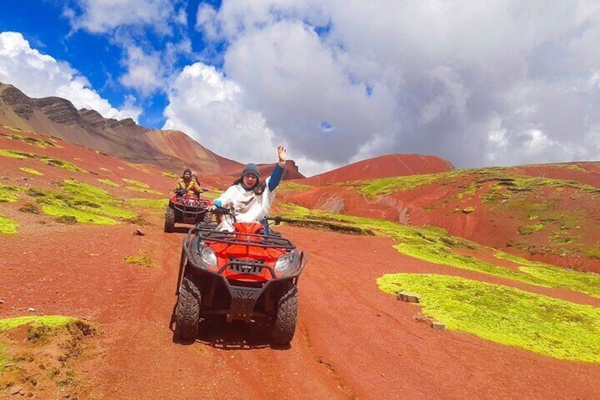 Quad bike in Red Valley and Mountain of Colors