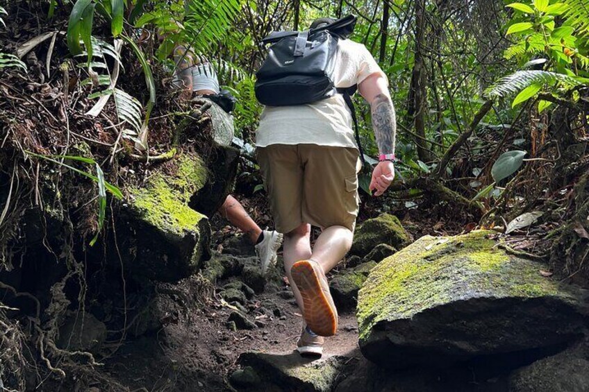 Private combo Hanging Bridges+Volcano Hike+Waterfall+Hot Springs