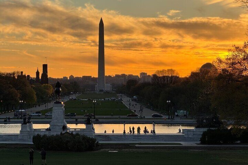 Looking down the National Mall at Sunset