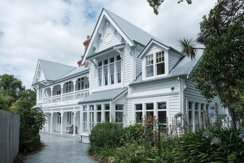 Your guide, Marie Haley’s family home, Oinako Lodge in Akaroa. 