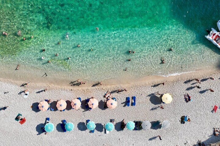 Blue Gem Cave and Grama Bay Speedboat Tour from Vlore