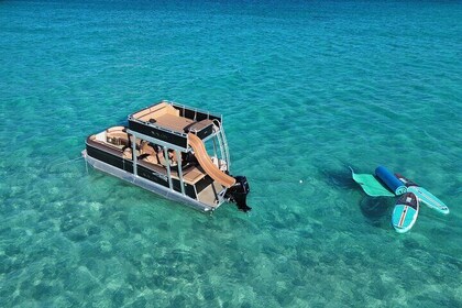 Private Crab Island Luxury Slide Pontoon Charter