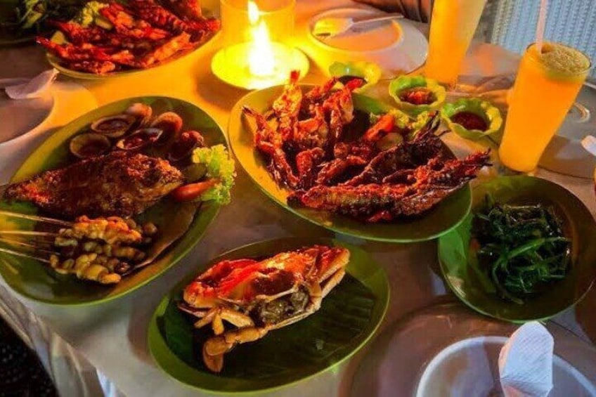 Romantic Seafood Dinner at Jimbaran Beach Bali Include Sunset