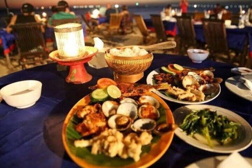 Romantic Seafood Dinner at Jimbaran Beach Bali Include Sunset