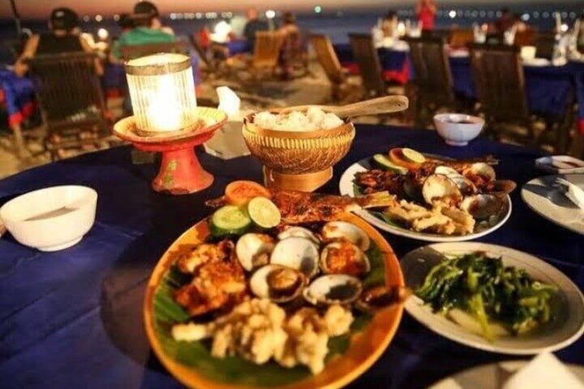 Romantic Seafood Dinner at Jimbaran Beach Bali Include Sunset