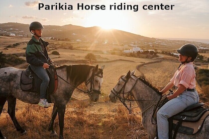 Sunset Landscape Horse riding in Paros