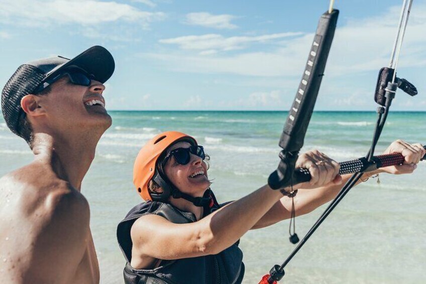 kitesurfing lessons in El Cuyo Yucatan Mexico