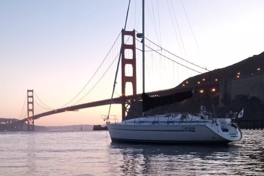 Golden Gate Bridge as the back drop. 