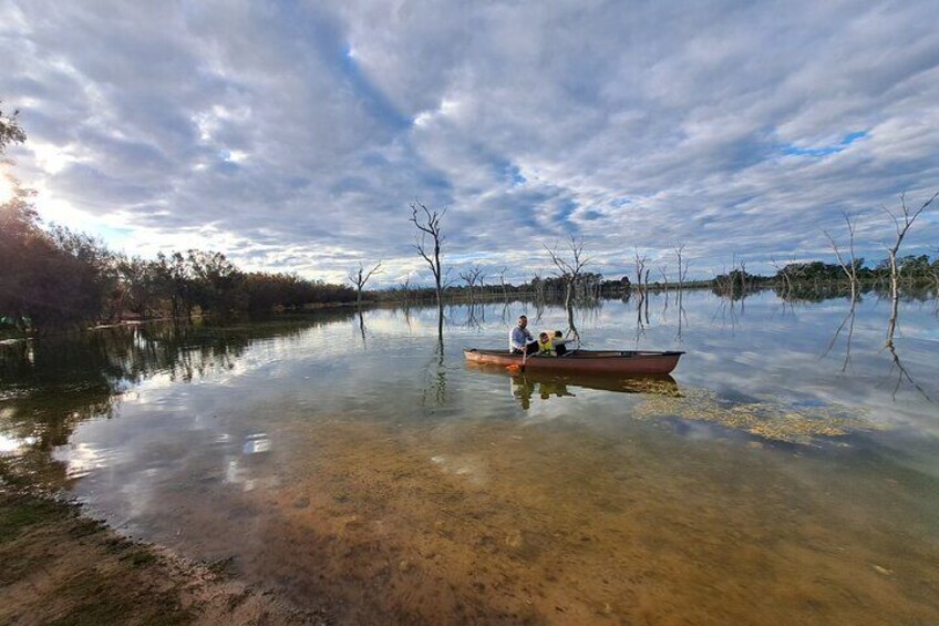 Canoeing during freetime activities