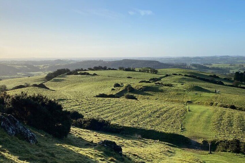 scenic view from the top of Loughcrew cairns