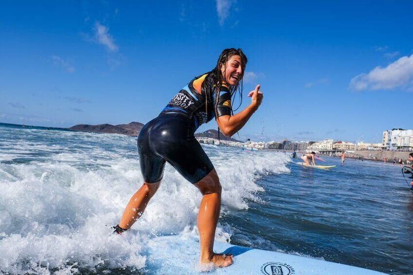 2-hour Introductory Surfing Course at Las Canteras Beach