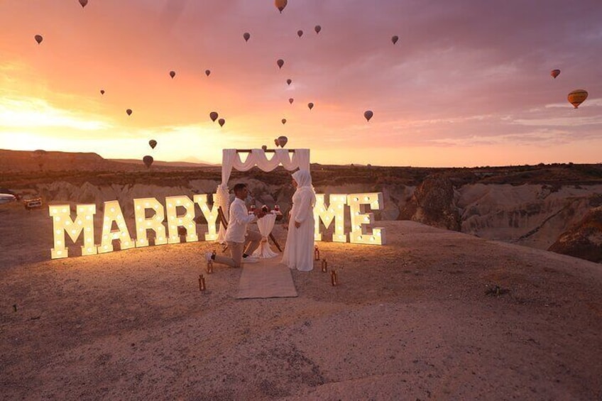 Wedding Proposal and Photoshoot with Hot Air Balloons