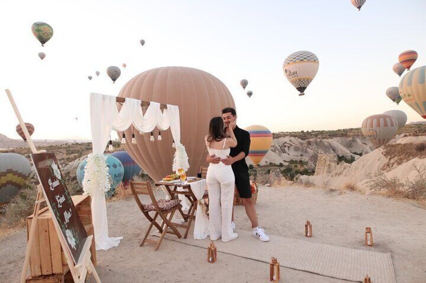 Wedding Proposal and Photoshoot with Hot Air Balloons