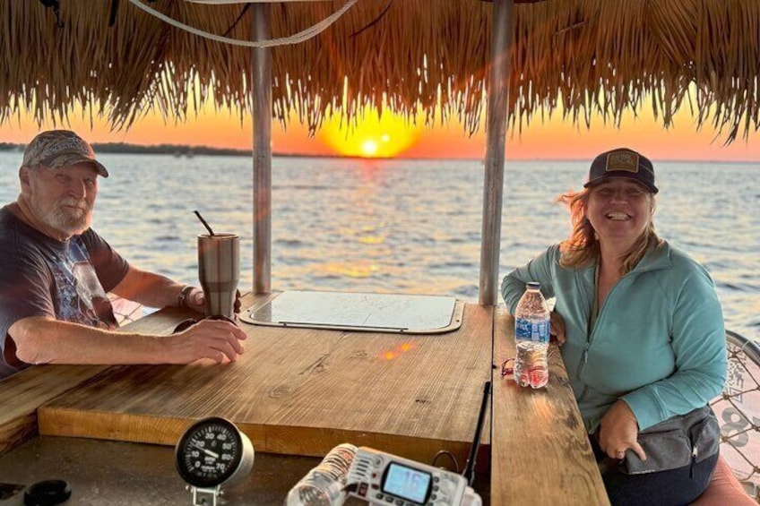 90 Minute Sunset Tiki Boat Tour