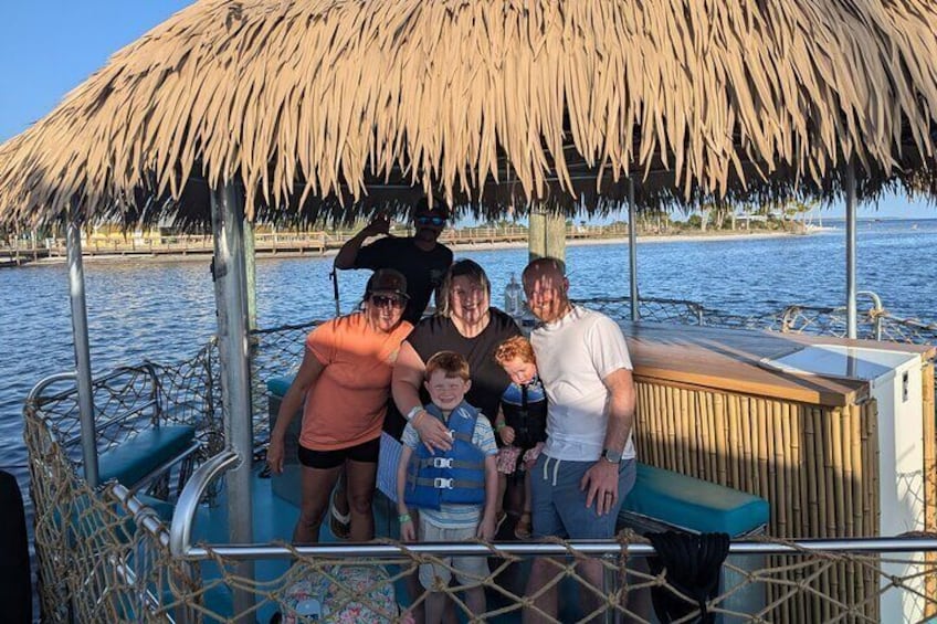 90 Minute Sunset Tiki Boat Tour