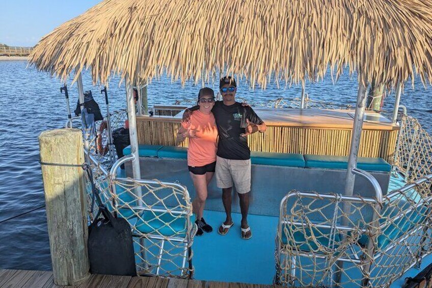 90 Minute Sunset Tiki Boat Tour