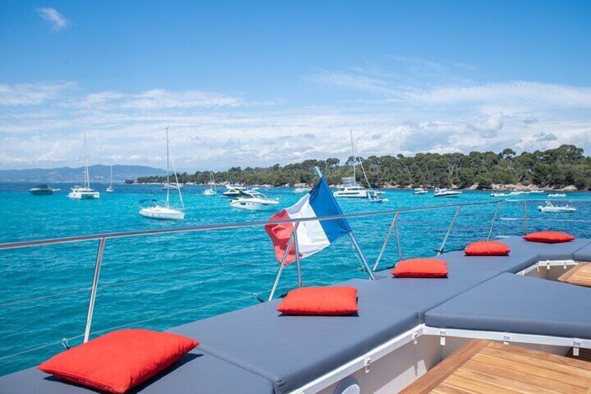 Sunset in Cata Antibes Marina Bay of Angels