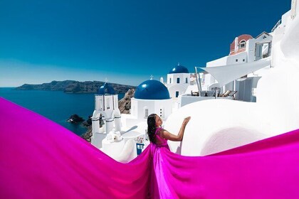 Flying Dress Santorini Photoshoot & Hotel pick up (Group Deals)