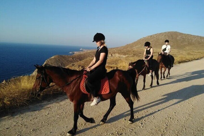 Morning Landscape Horse riding Tour in Paros