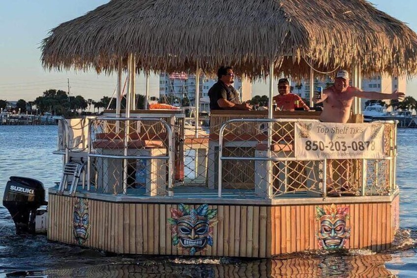 Private 3 Hour Tiki Boat Tour to Shell Island