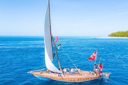 Full-day Dhow Sailing trip to Mnemba sandbank with snorkelling