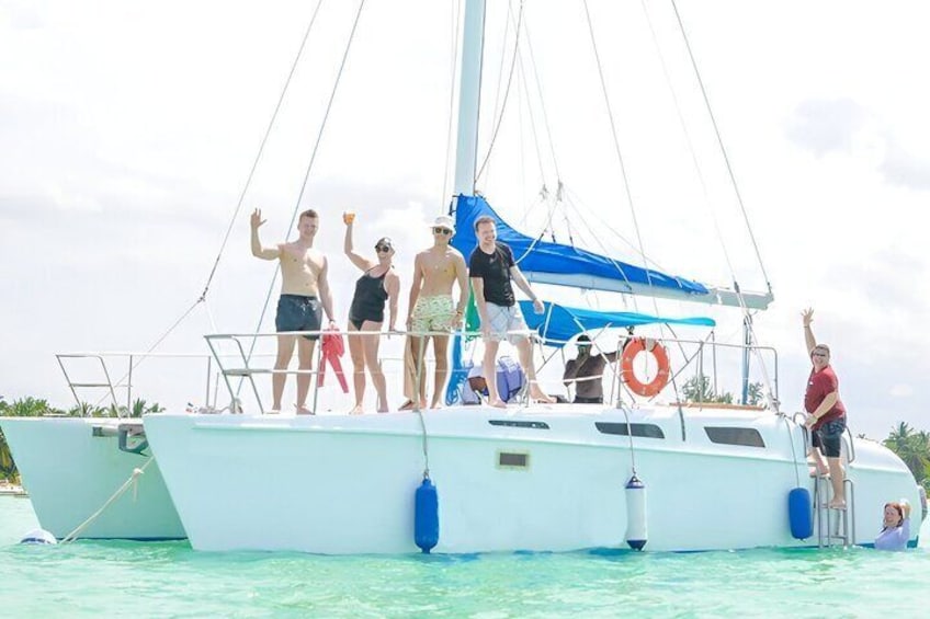 Modern Catamaran for Private Groups with BBQ Open Bar and Snorkel