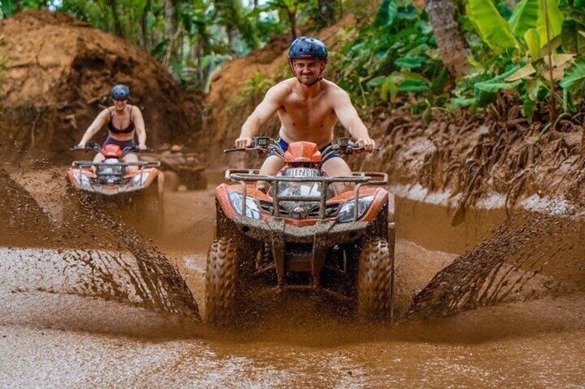 Ubud ATV Adventure Through Waterfall, Zigzag Mud, Bamboo Forest