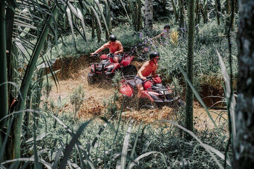 Ubud ATV Adventure Through Waterfall, Zigzag Mud, Bamboo Forest