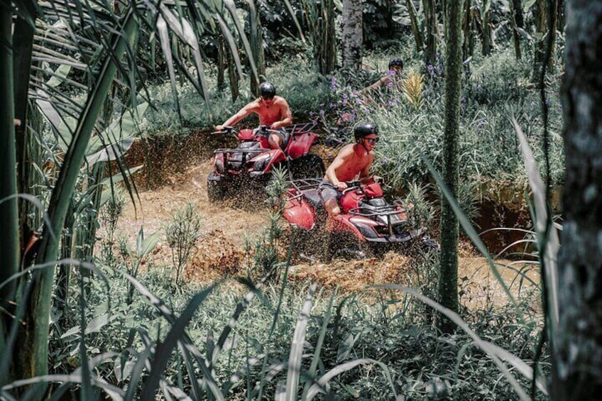 Ubud ATV Adventure Through Waterfall, Zigzag Mud, Bamboo Forest