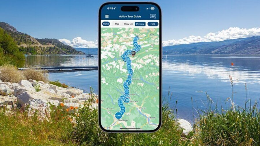 Scenic Kamloops Self Guided Audio Driving Tour to Lake Louise