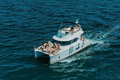 Tour privato di 3 ore con immersioni in catamarano a Lisbona