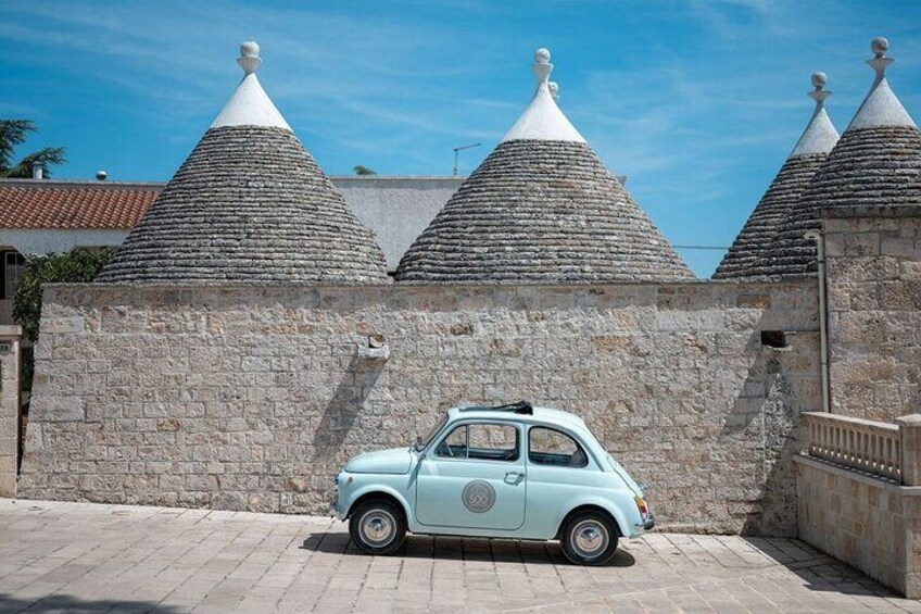 Private Tour in Fiat 500 in Valle di Itria between Art and Engines