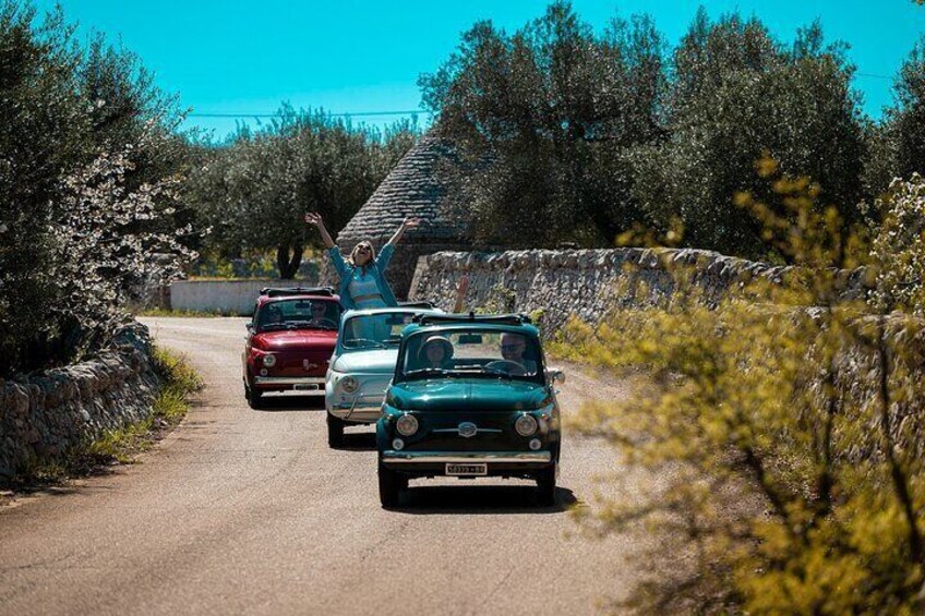Private Tour in Fiat 500 in Valle di Itria between Art and Engines