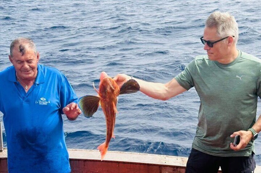 Shared Egadi Islands Adventure with Fishing Trip from Trapani