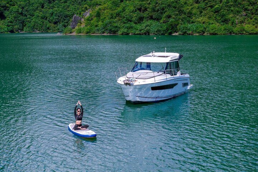 From Halong 3-Hour Luxury Private Yacht Tour explore Ha Long Bay
