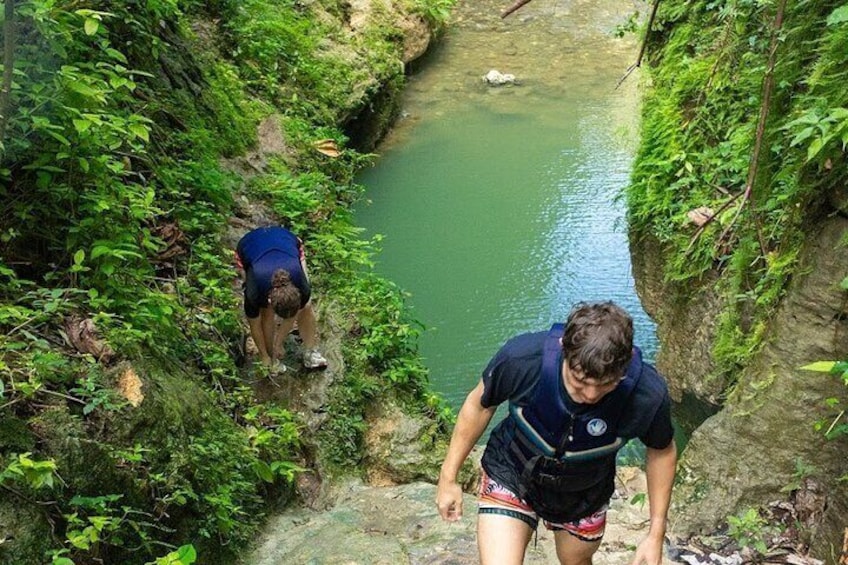 Cave, Waterfall, and River Adventure in Charco Azul; San Juan