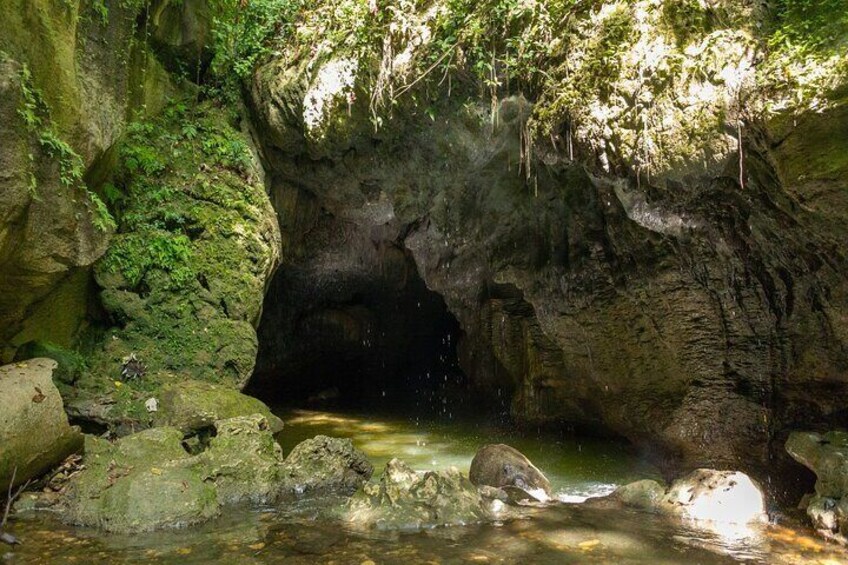 Cave, Waterfall, and River Adventure in Charco Azul; San Juan