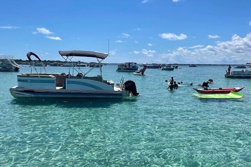 Private Crab Island Pontoon Charter 