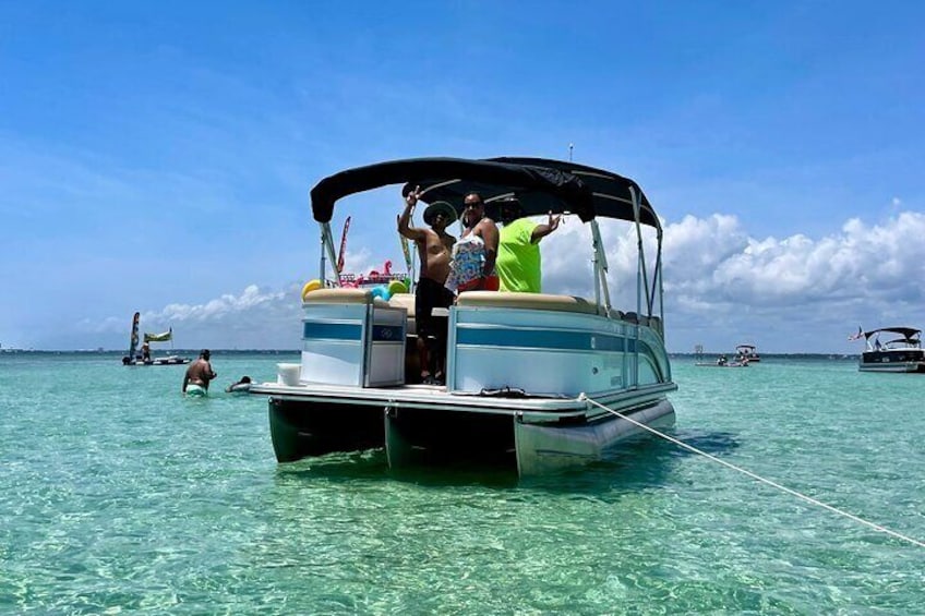 Private Crab Island Pontoon Charter with Captain