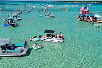 Private Crab Island Pontoon Charter with Inflatables