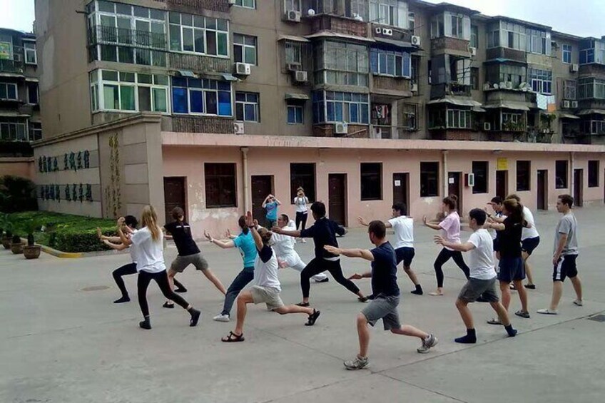 Kungfu Class and Bicycling on Xi'an City Wall