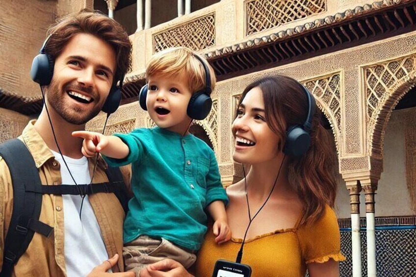 Family Experience – Alhambra at My Own Pace
Explore the Alhambra with kids and enjoy a self-guided visit with an audioguide. Discover the stunning palaces and gardens at your own pace with a seamless,