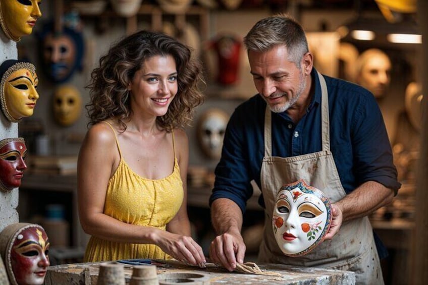 Venice: Private Carnival Mask Making with a Local Artisan