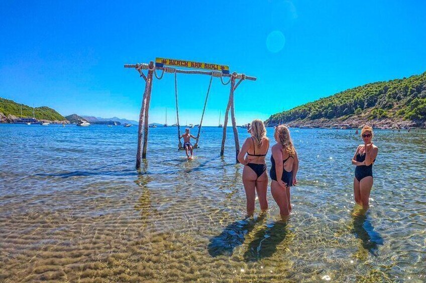 Water swing on Lopud island
