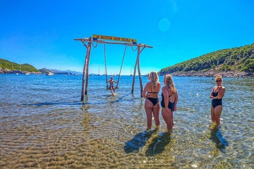 Water swing on Lopud island